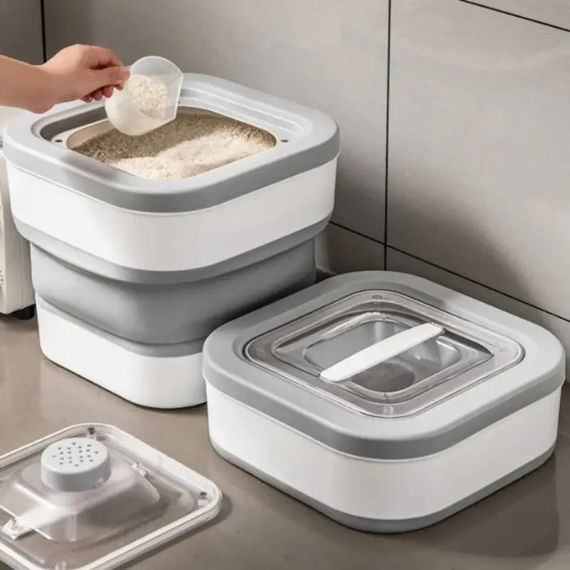 Food Storage Container Collapsible Dog Food Container with Sealing Lid, Suitable for Dry Food for Dogs, Cats Other Pet Foods